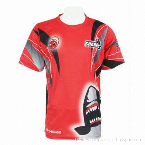 Men's T-shirt, Made of 100% Polyester with Sublimation Printing, Dry-fit